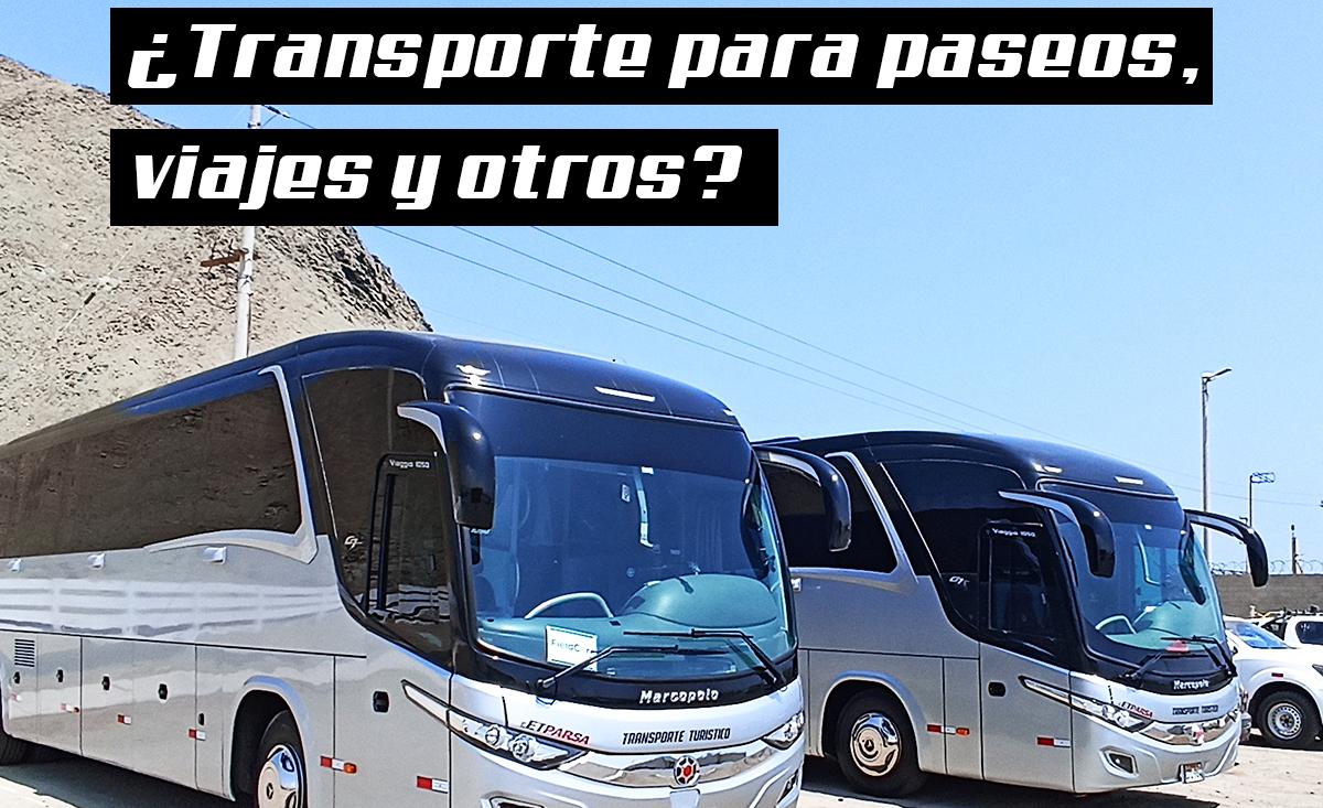 Transporte para paseos, viajes y otros